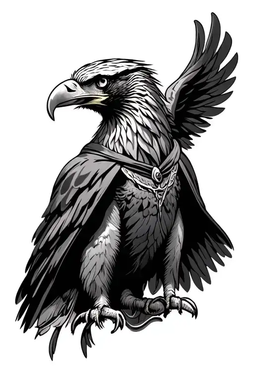 Eagle Wearing Cloak