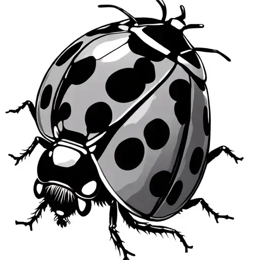 Trail Of Ladybugs Crawling