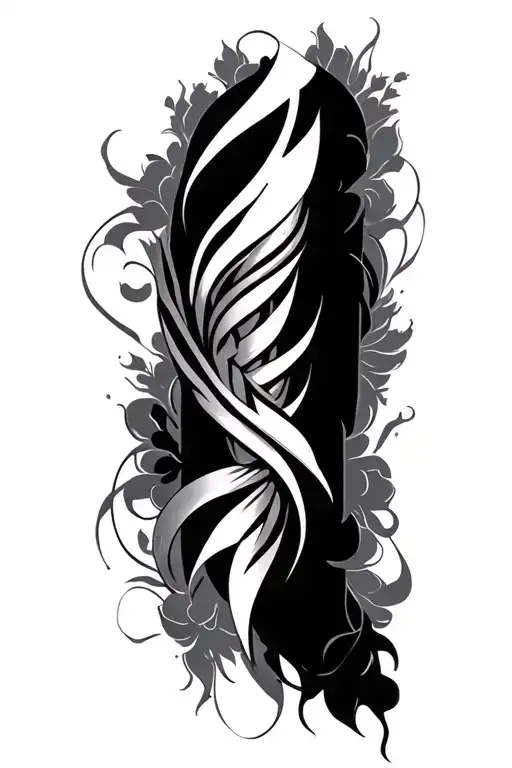 Tribal Leg Tattoo Design