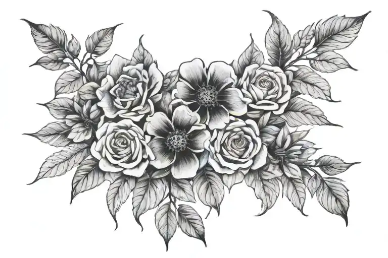 Garden Of Flowers With Faces