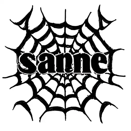 Spider Web With Name Inside
