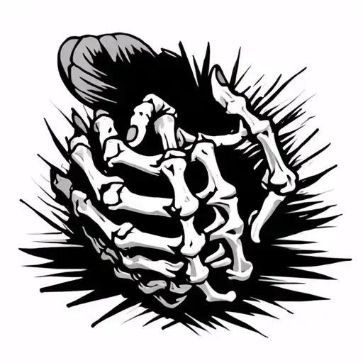 Skeleton Hand Holding