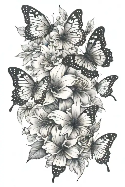 Butterflies And Flowers