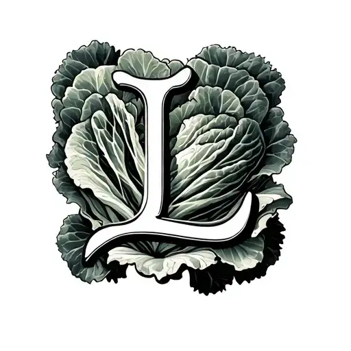 The Letter L Made From Lettuce
