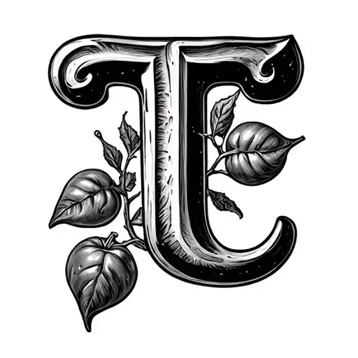The Letter T Made From Tomato