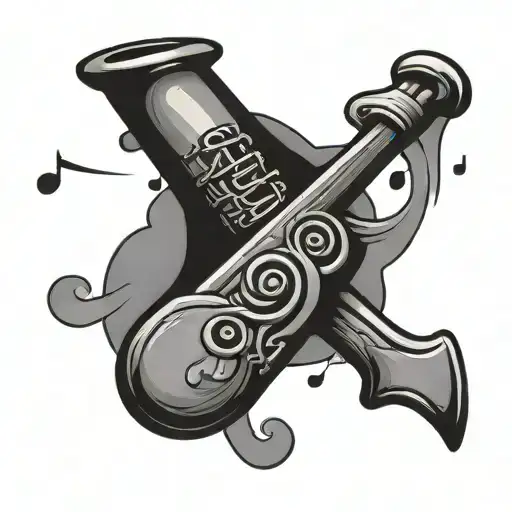 Hammer And Music Note Intertwined
