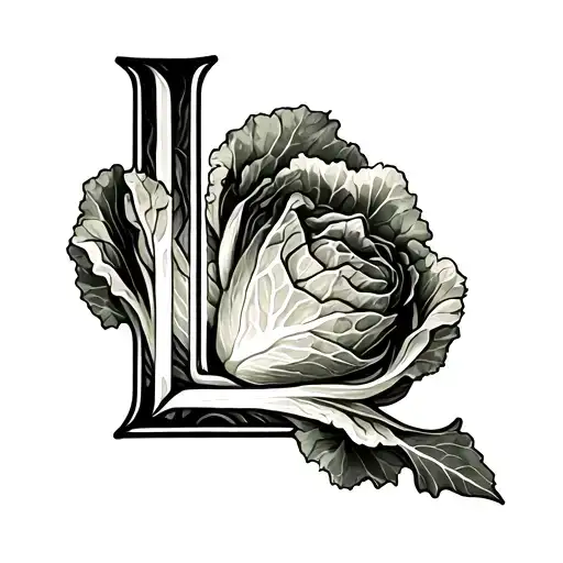The Letter L Made From Lettuce