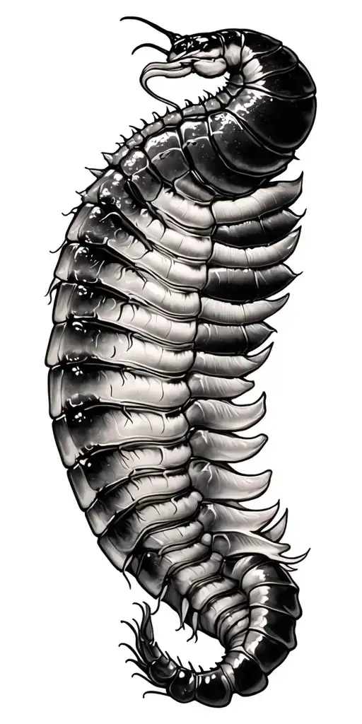 Centipede And Rotting Flesh Tattoo Sheet