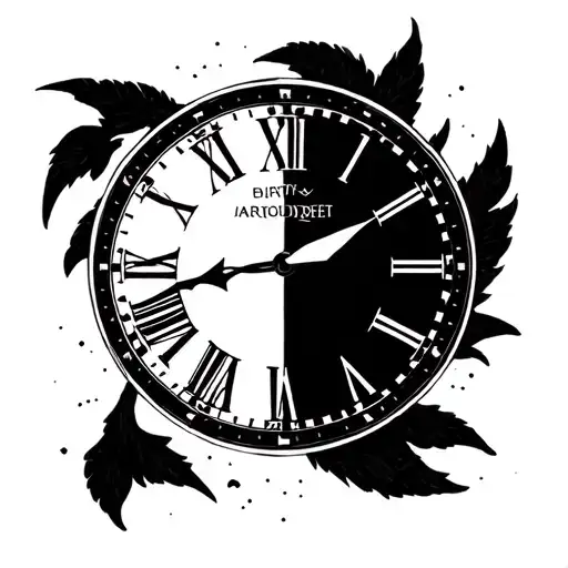 Birth Date And Birth Time On A Clock Face