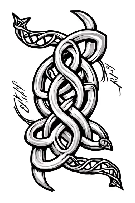 Celtic Motherhood Knot With The Words In This Life And The Next