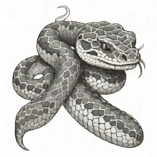 Pygmy Rattlesnake Wrapped Around Leg Biting
