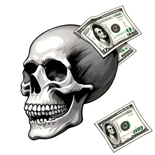 Skull And Money