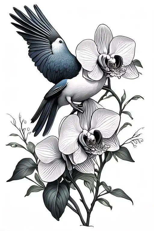 Hirondelle And Orchid