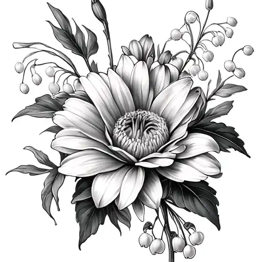 Chrysanthemum And Lily Of The Valley