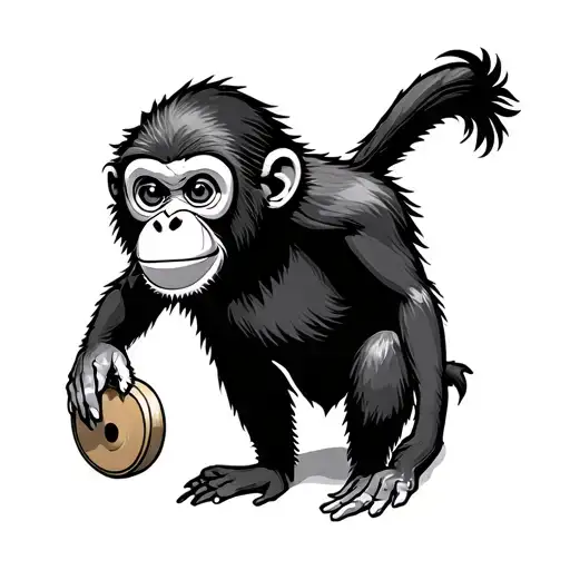 Cartoon Cymbal Monkey