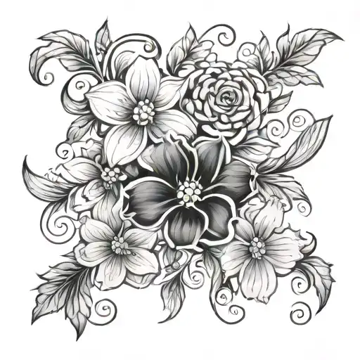 December And April Flower Intertwined