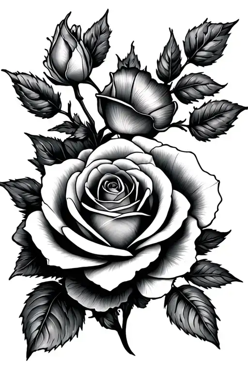 Sweet Pea Flower And Rose