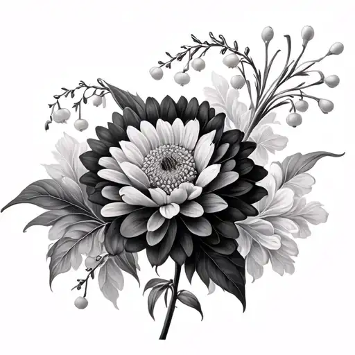 Chrysanthemum And Lily Of The Valley