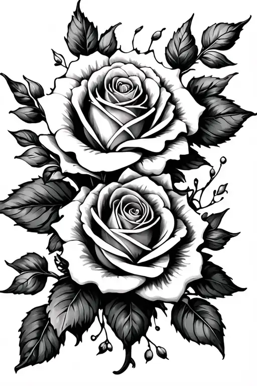 Flowing Rose And Sweet Pea Flower On Arm