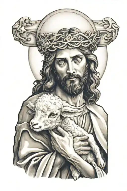 Jesus Holding A Lamb