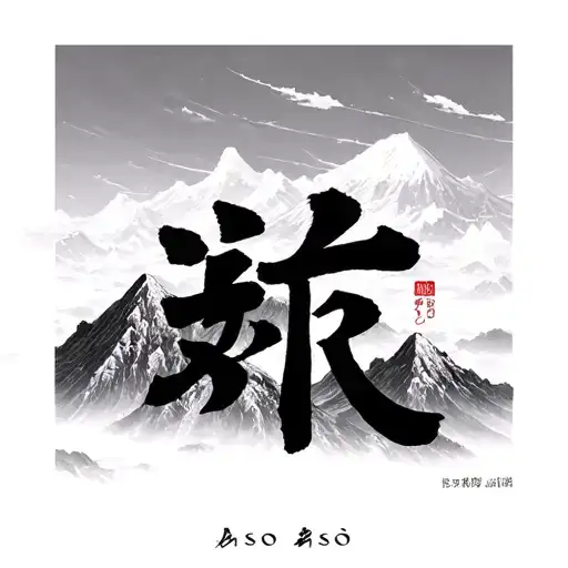 Mountain Aso With Japanese Kanji For Aso