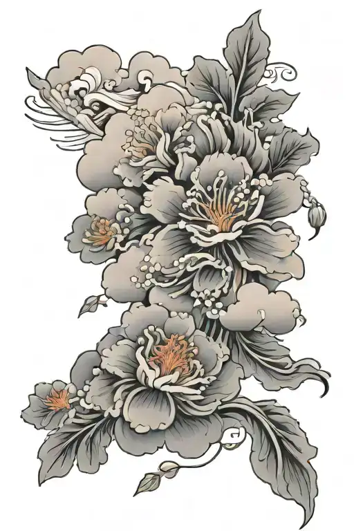 Japan Cloud And Flower