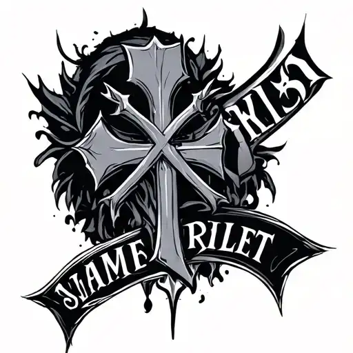 Name Skarlet With Cross