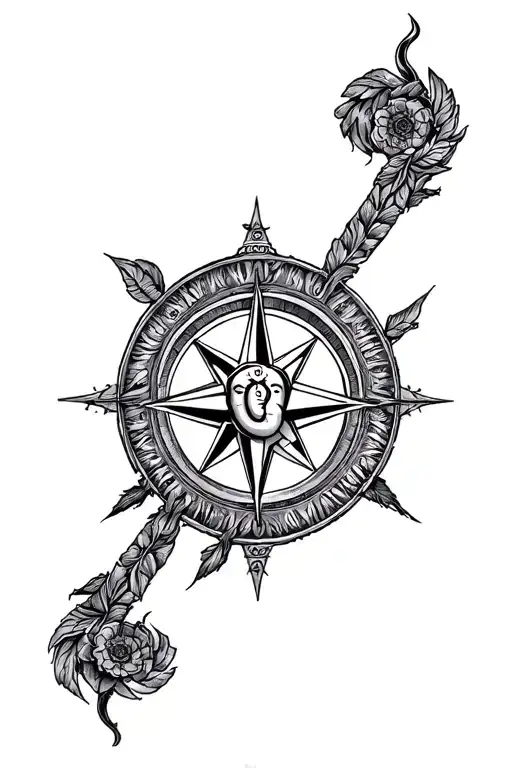 Ganesh Buddha Compass