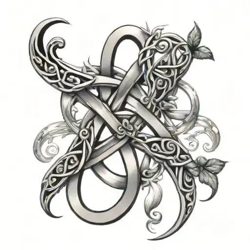 Trinity Knot With Vines Wrapped