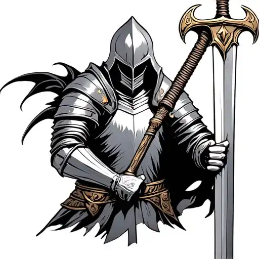 Knight Holding A Sword