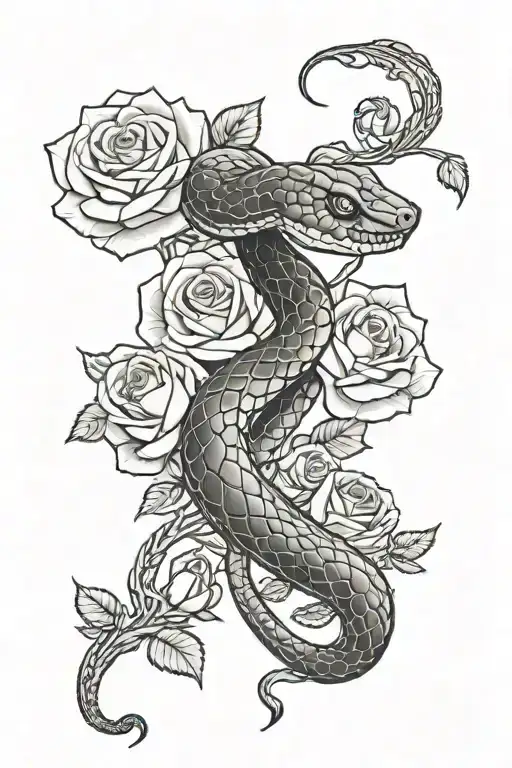 Snake And Rose