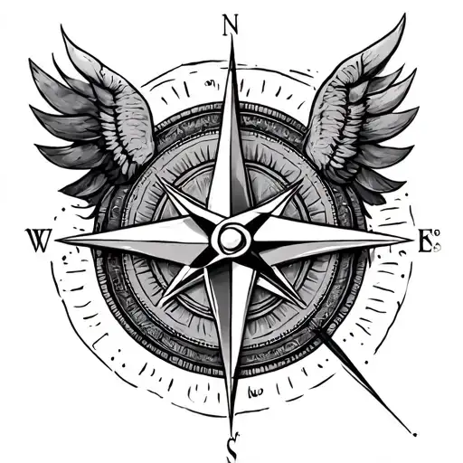 Aries And Compass Cross Combine