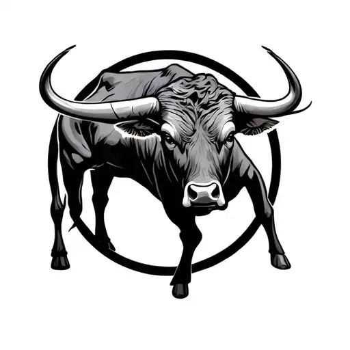 Bull In A Circle Inside