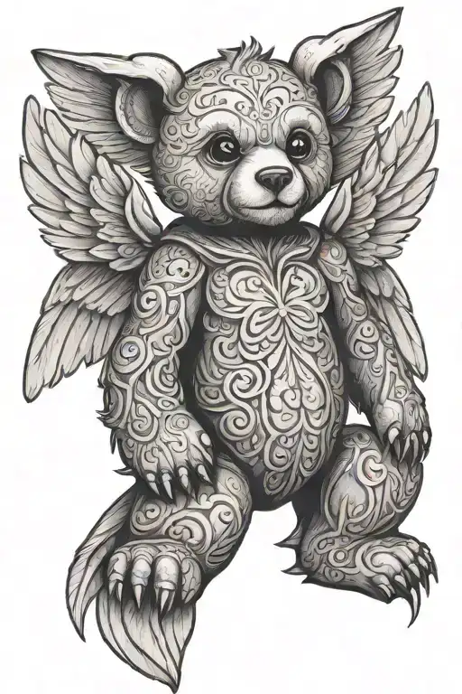 Teddy Bear With Wings Made