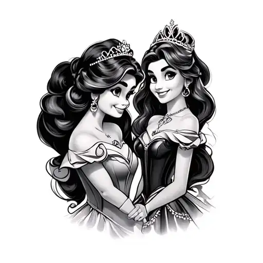 Dinsey Princess Characters Sleeve
