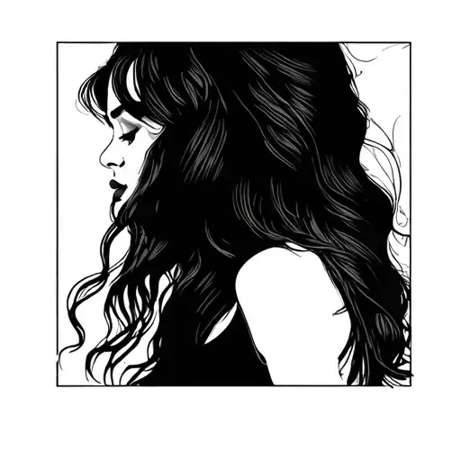 Lana Del Rey Fineline Silhouette