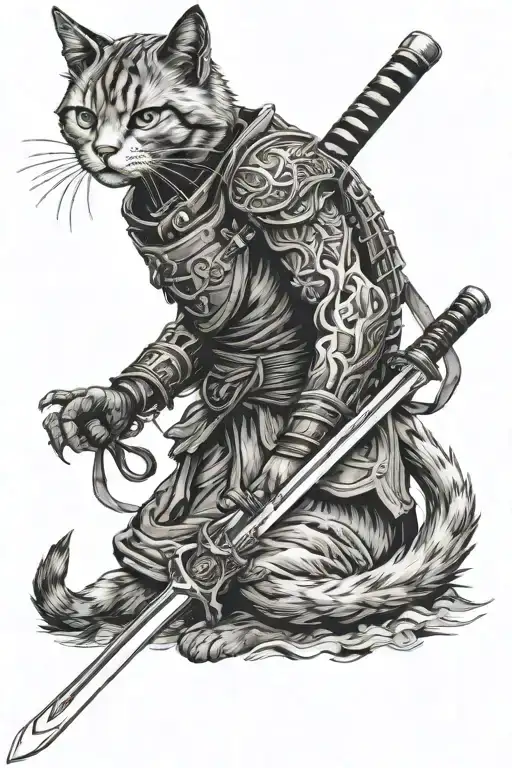 Katana With Cat