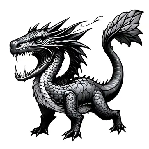 Square Sketch That Eats Its Tail In Color On A White Background