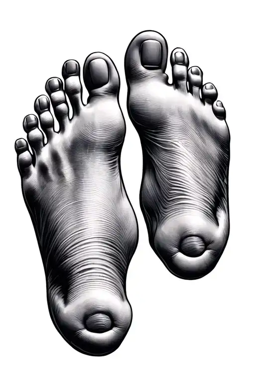 Two Kids Foot Prints