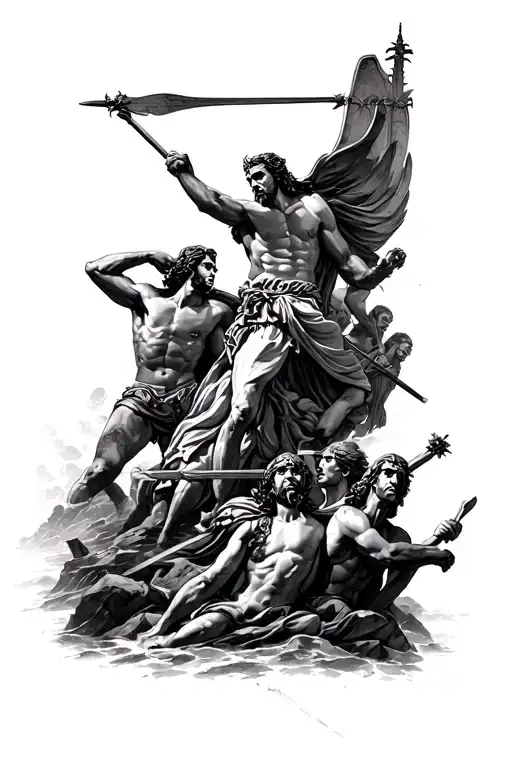 Greek Battle Scene