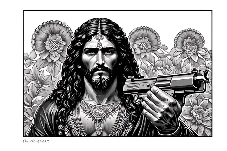 Chicano Jesus With A Gun