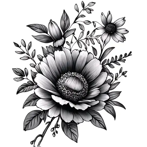 January March April September October Birth Flower Bouquet