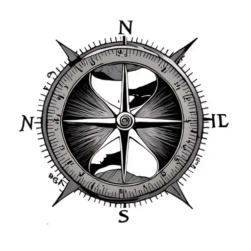 Hourglass Compass With Date Of Birth