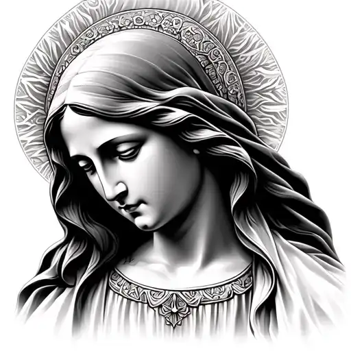 Virgin Mary Looking Down