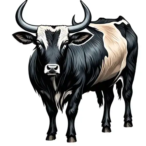 Two Ox Standing Side