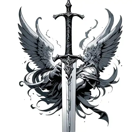 Gaurdian Angel Sword Dark Male