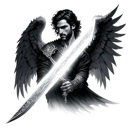 Gaurdian Angel Sword Dark Male Guardian Angel