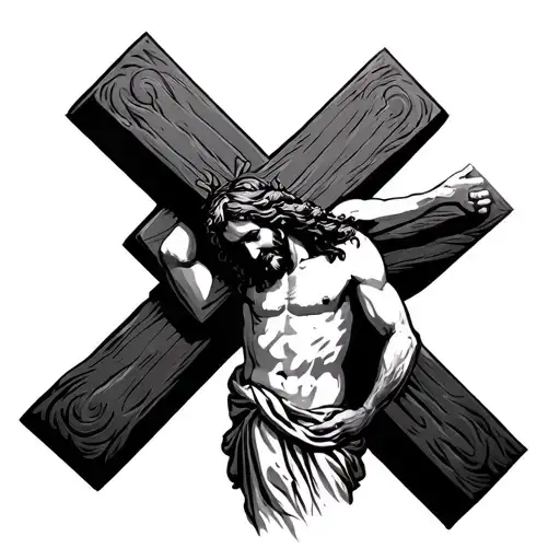 Jesus Christ Carrying A Cross
