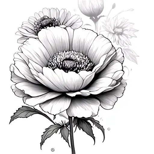 Poppy And Chrysanthemum