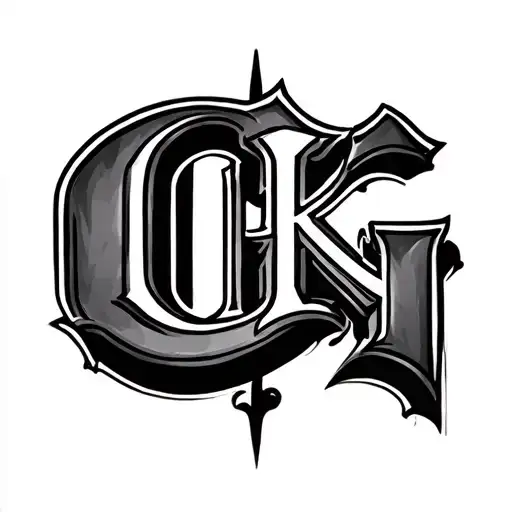Letters C K G Mixed Together